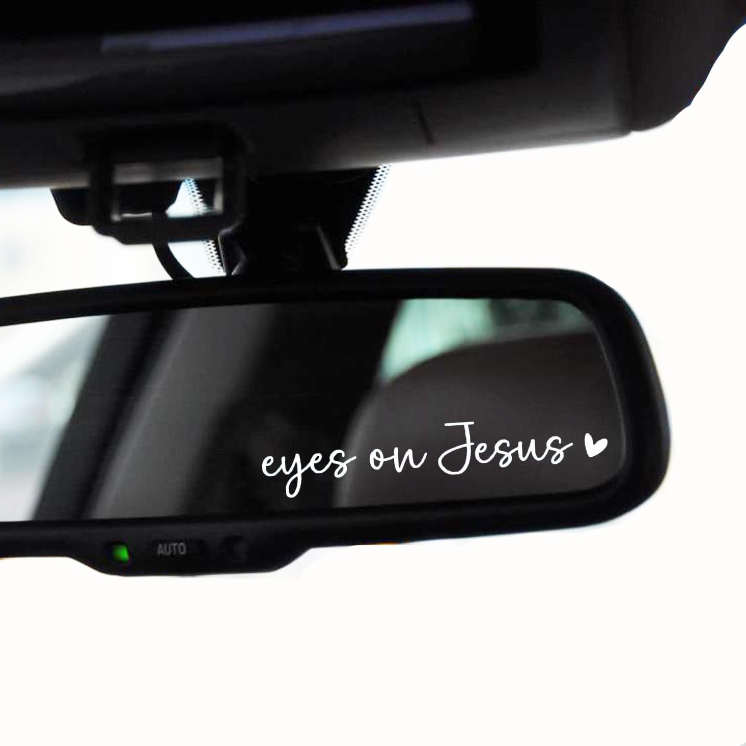 2 X Eyes On Jesus Rearview Mirror Decal Water Bottle Stickers Affirmation Reminder Sticker Laptop Bumper Sticker Tumbler Vinyl S