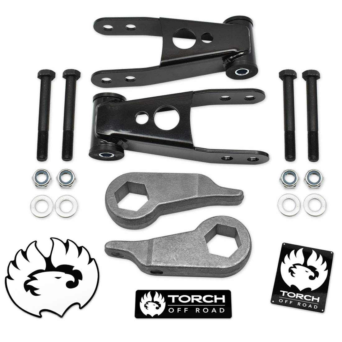 Torch 3' Front 2' Rear Leveling Lift Kit Compatible With 1998-2011 Ford Ranger 4X4 And Torsion Bar Suspension 2Wd Models (Edge And Sport)