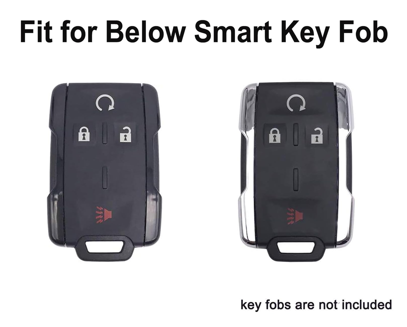 Arruweer Key Fob Cover For Chevy Gmc Soft Tpu Smart Key Case Holder Compatiable With Chevrolet Chevy Silverado Suburban Tahoe Co