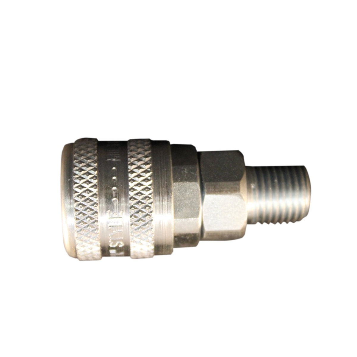 Milton S-776 1/4' MNPT A Style Coupler, Silver