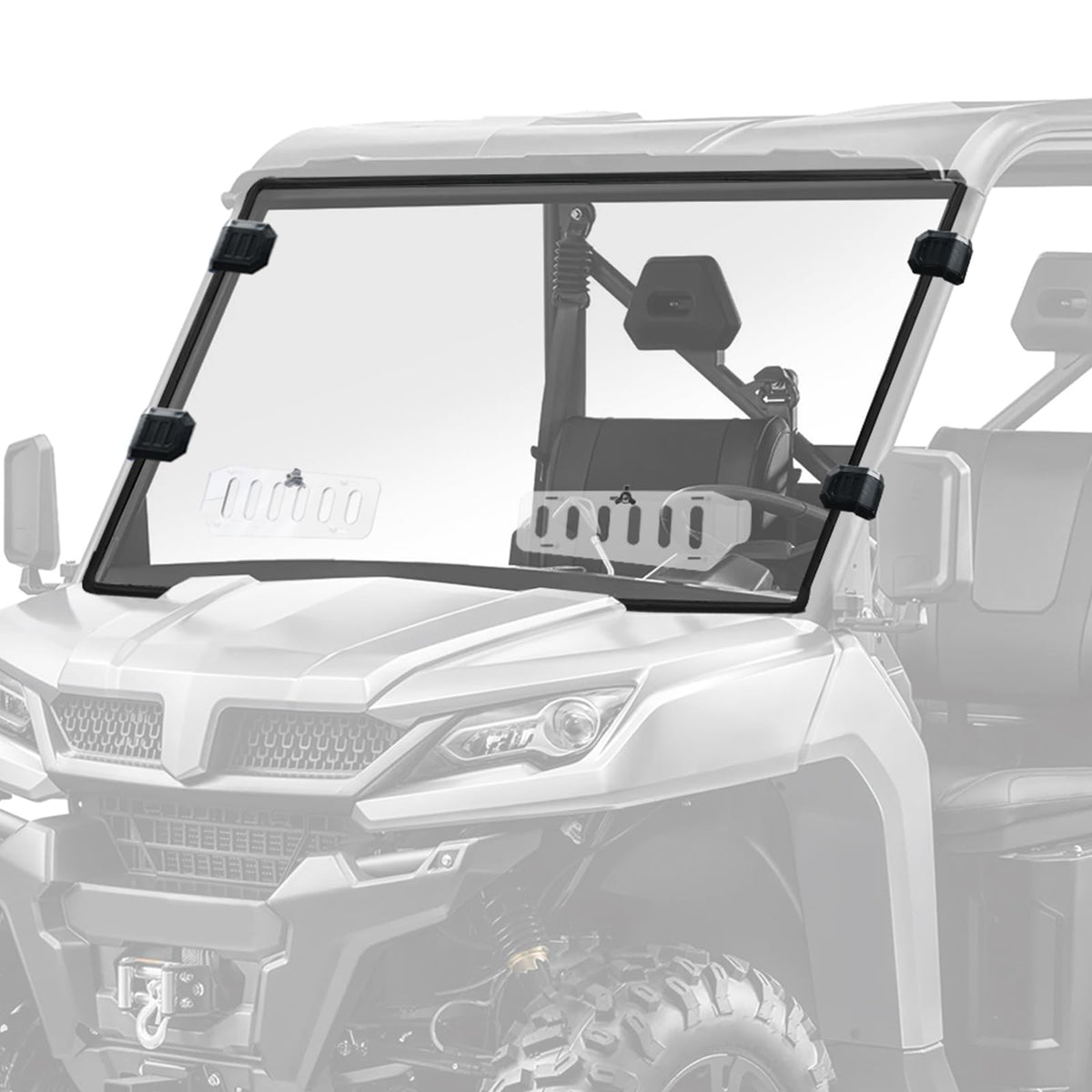 SKYJDM Scratch Resistant & Vented Windshield Compatible with CFMOTO UFORCE 1000 2019-2025 & 1000 XL 2022-2025 PC Front Windshiel