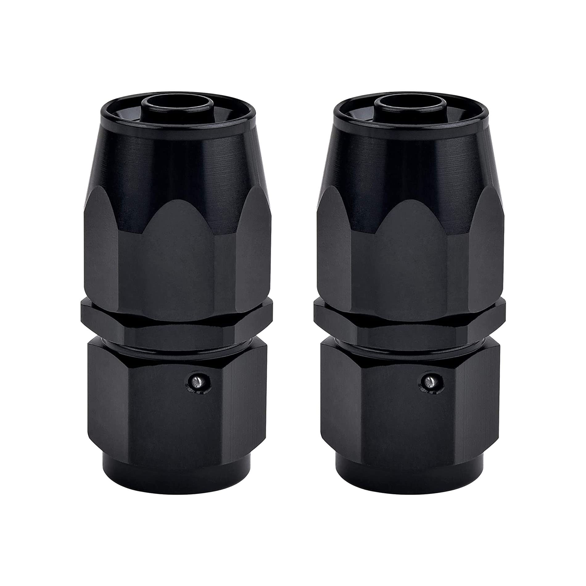 Evil Energy 6An Hose End Fitting Straight Swivel For Cpe Braided Hose Black 2Pcs