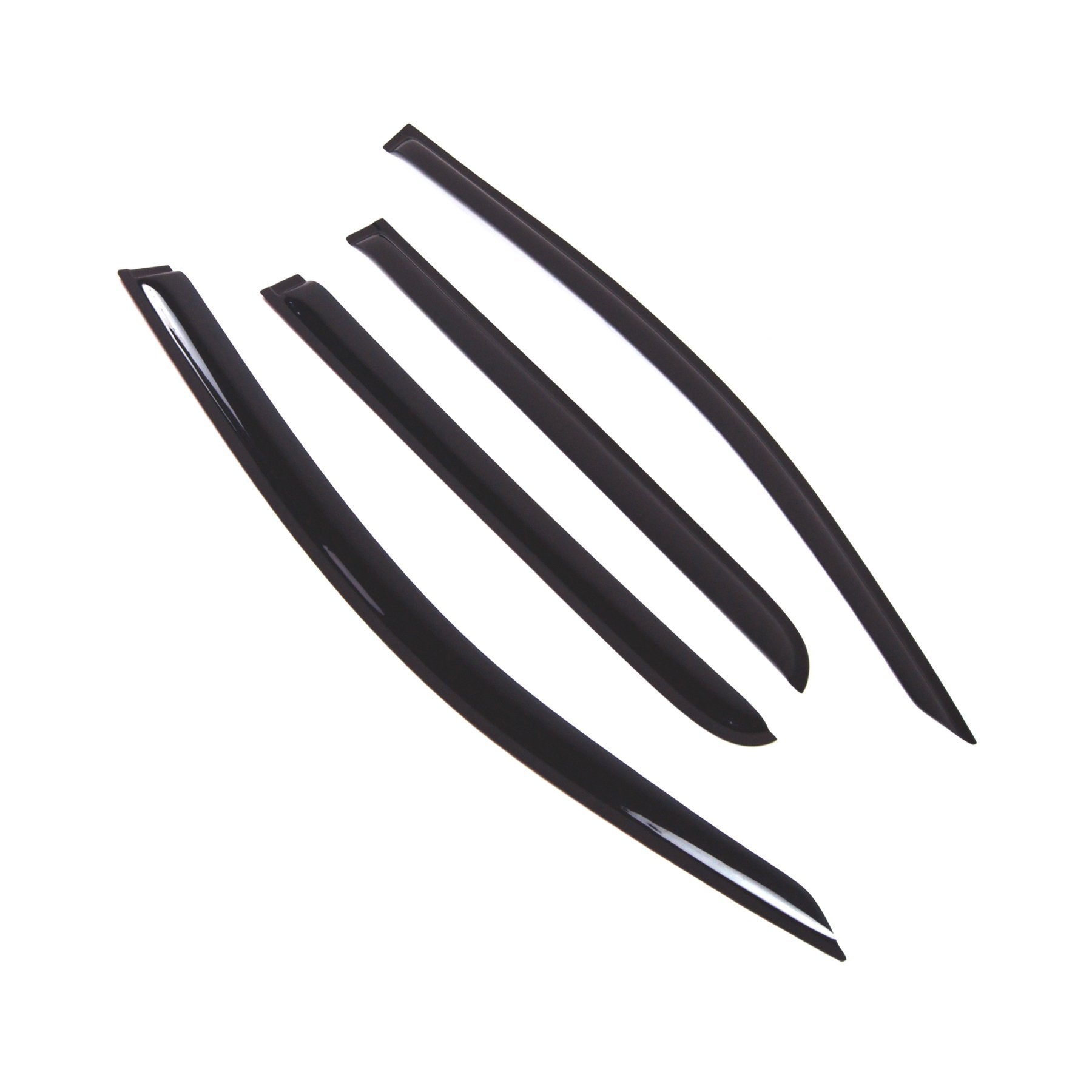 Tuningpros Window Visor Compatible With 2013-2016 Chevy Colorado Crew Cab, Dgwv2-784 Outside Mount Deflector Rain Guard Dark Smo