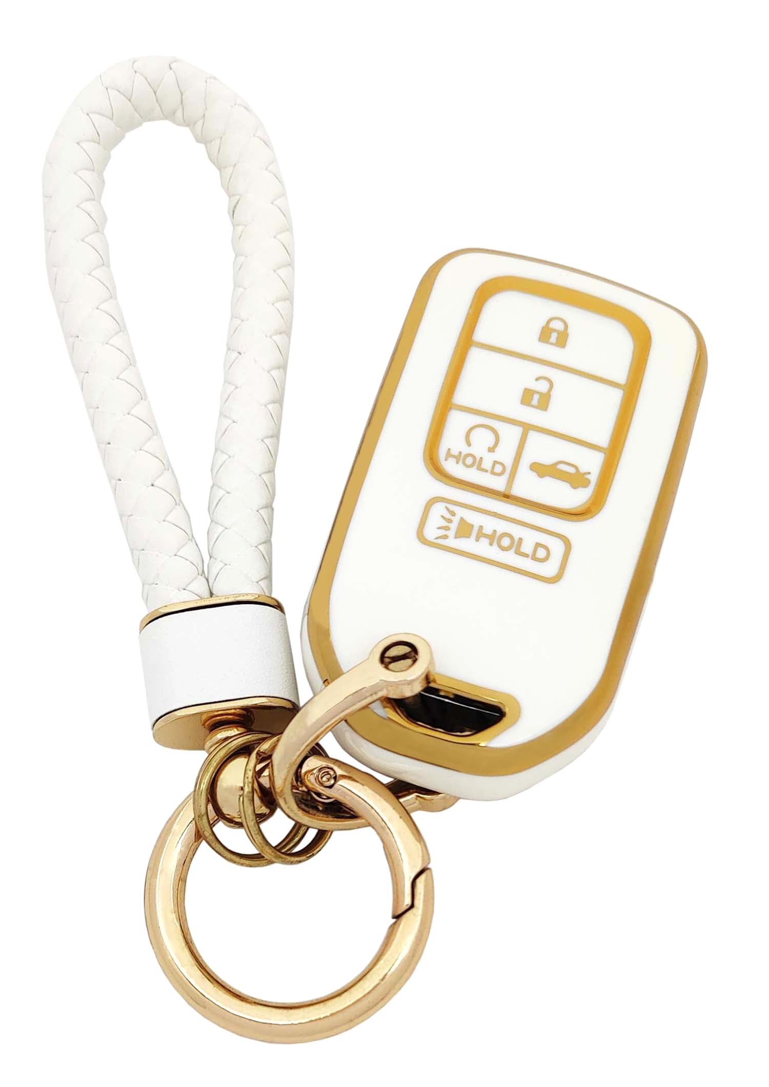 Arruweer Soft TPU Key Fob Cover for Honda Smart Key Fob Case Holder Protector Compatiable with Honda Accord Civic CRV Pilot Ridg