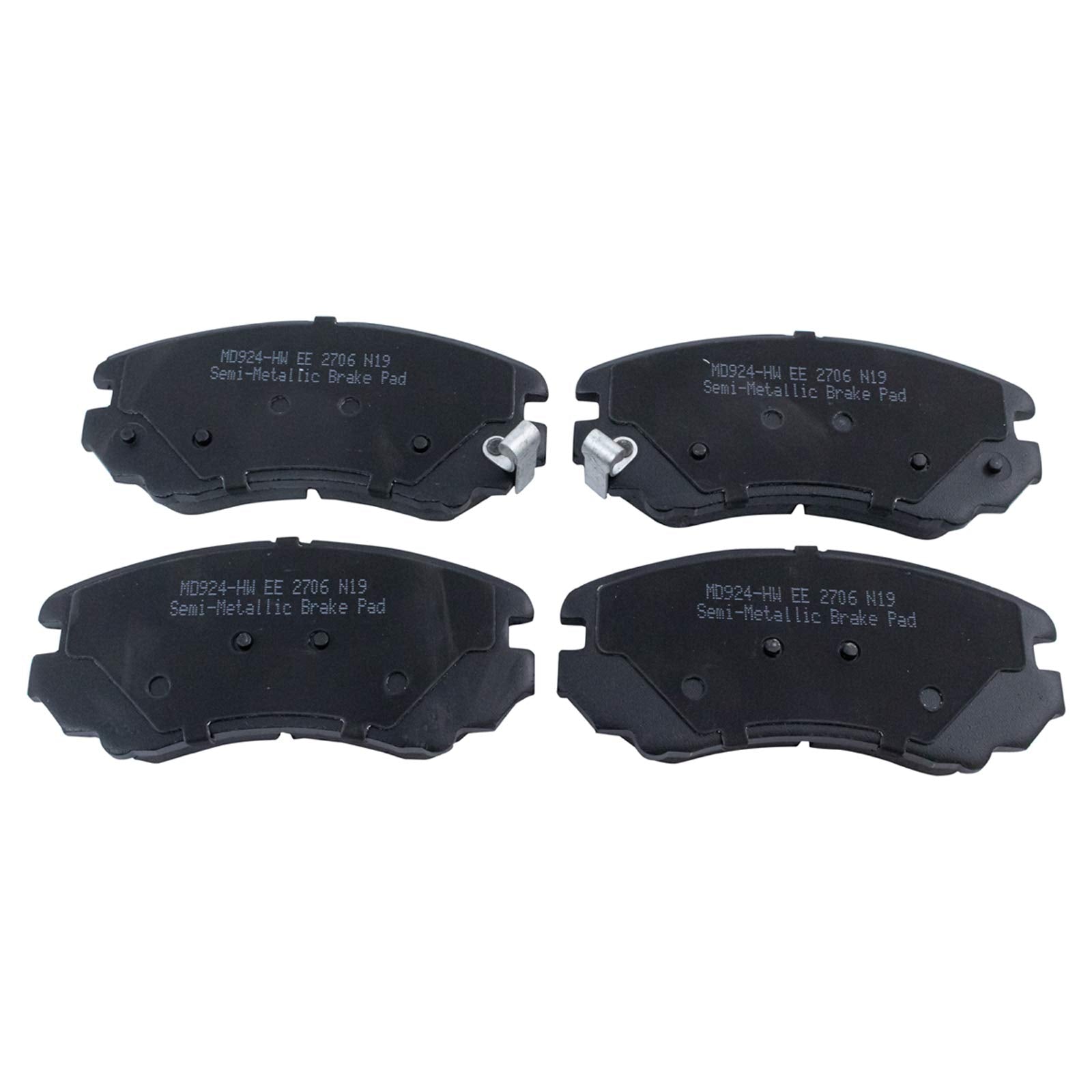 Trq Front Brake Pad & Rotor Kit Semi-Metallic Compatible With 2005-2010 Hyundai Sonata 2006-2010 Kia Optima 2012-2013 Soul