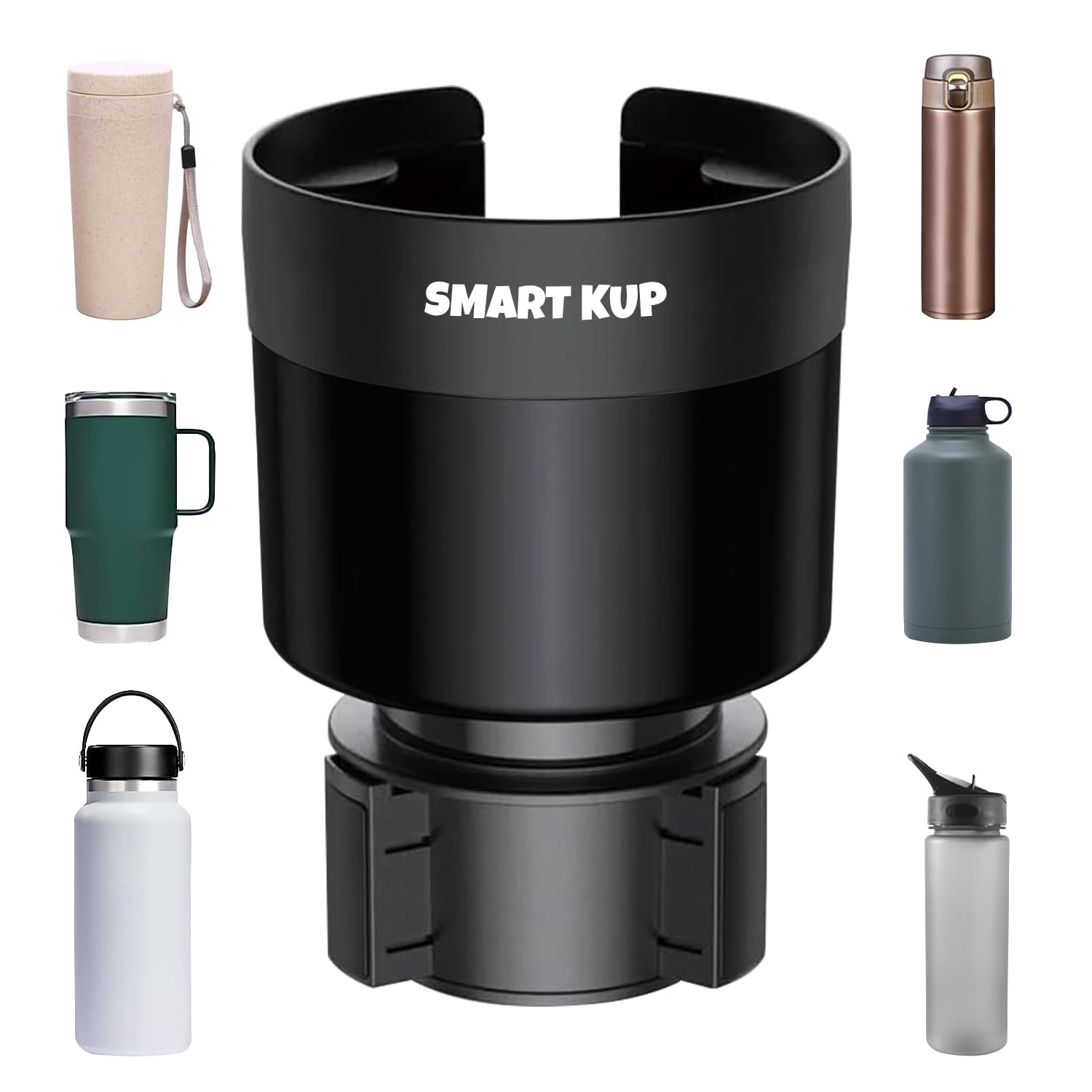 Car Cup Holder Expander With Adjustable Base, Cupholder Extender Holder For Car Compatible With Hydro Flasks 32/40 Oz, Fits Yeti