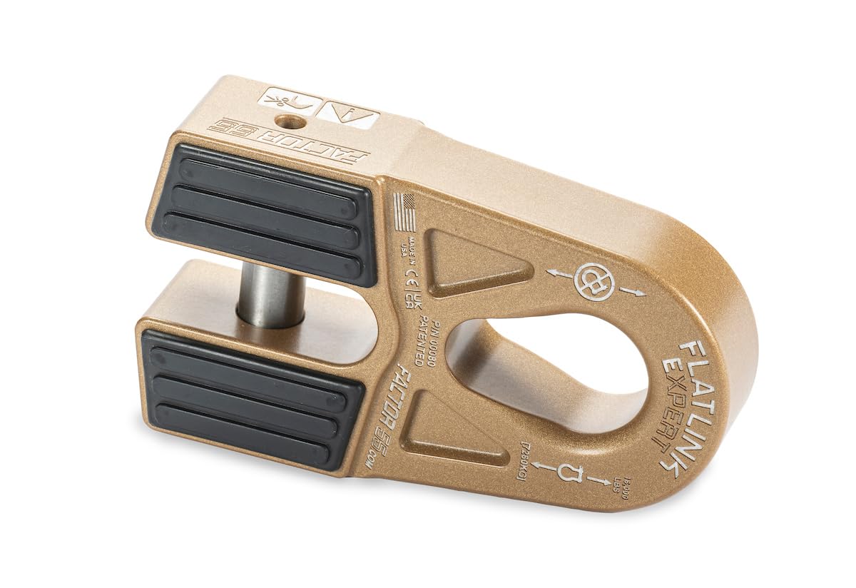 Factor 55 00080-92 Flatlink E (Expert) Replaces Conventional Winch Hook with a Stronger Shackle/D-Ring Mount Maximum Load 16,000