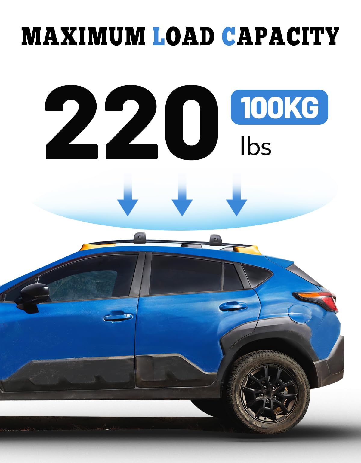 Hmmtyrack Car Roof Rack Cross Bars Compatible With Subaru Crosstrek Wilderness 2024, Aluminum Roof Rails Crossbar With Lock For
