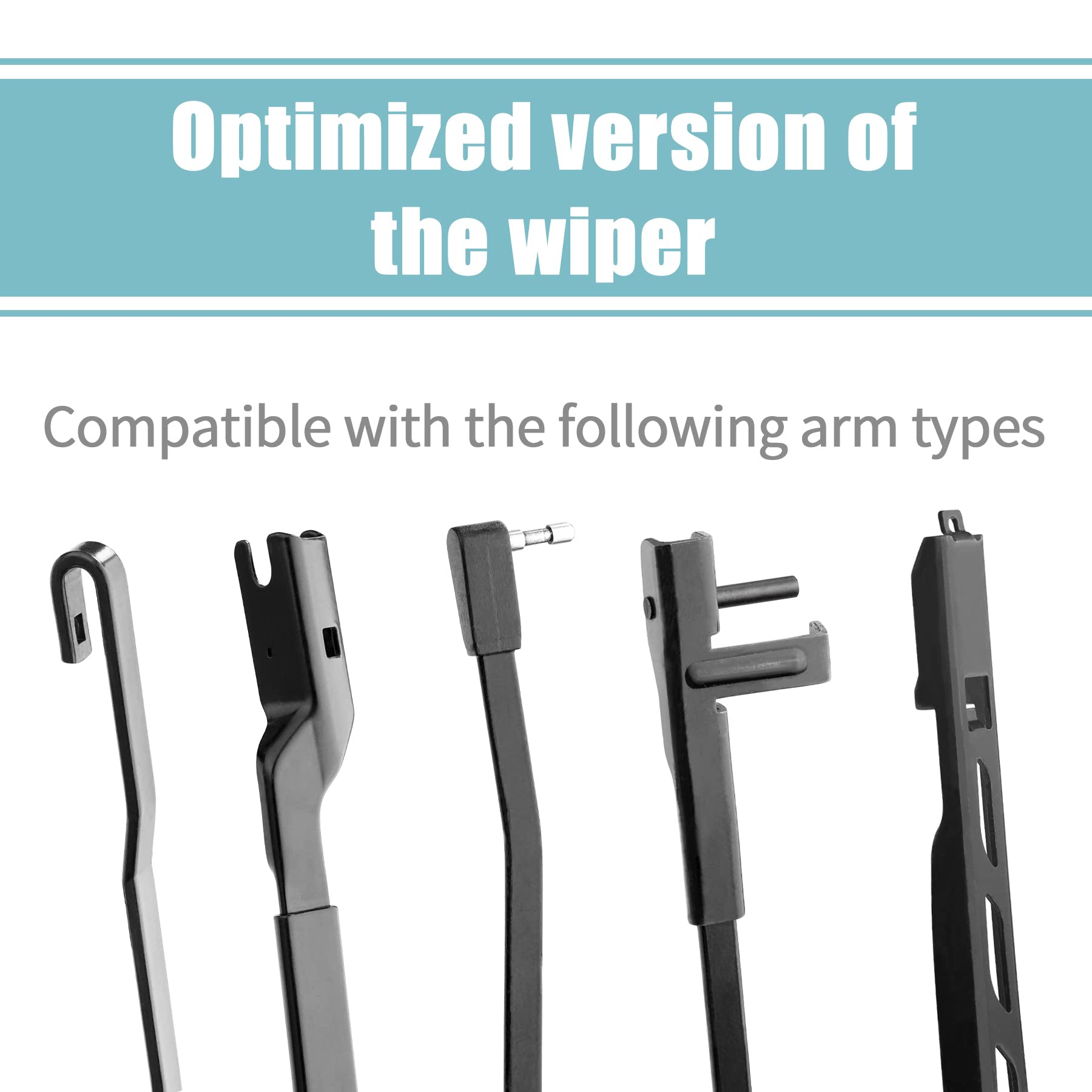 Oem Quality Premium All-Season 22' + 22' Windshield Wiper Blades Pair For Front Windshield, Wiper Blades Easy Install & Durable Stable Quiet Car Accessories(Set Of 2)