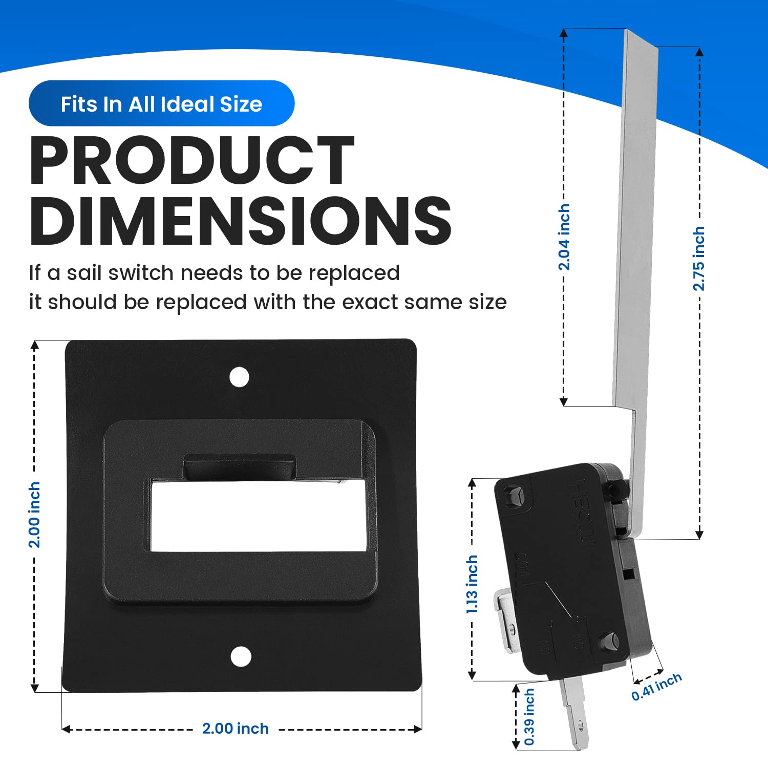 2 Pack 33082 For Dometic Sail Switch With Bracket, Fit for Dometic Atwood RV Furnace Sail Switch, SVC Df Sail Sw W/Brkt M/L Kit
