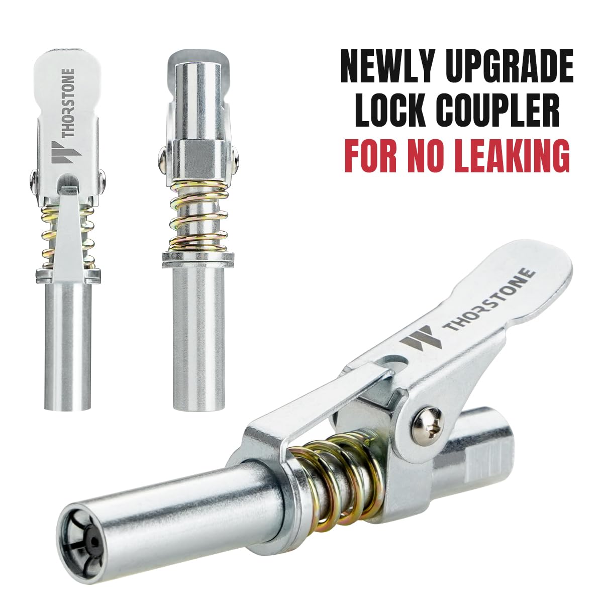 Thorstone Grease Gun Kit, 7000PSI Heavy Duty Pistol Grip Grease Guns Set| 14oz Load Capacity |18'' Spring Flex Hose|1 Lock Coupl