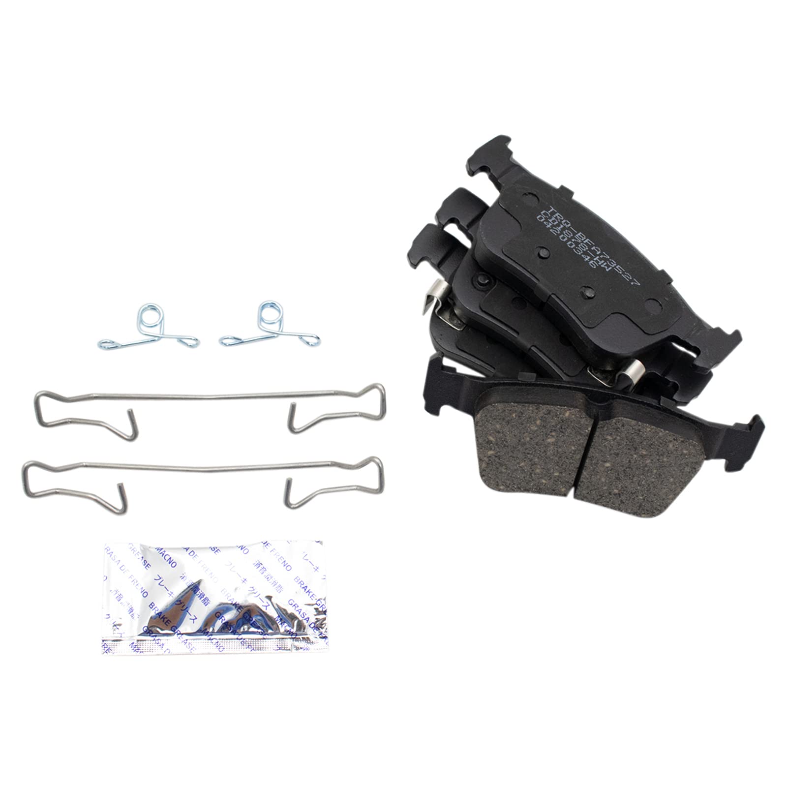 Trq Front And Rear Brake Pad & Rotor Kit Brake Pads Brake Rotor Ceramic Compatible With 2016-2021 Honda Civic