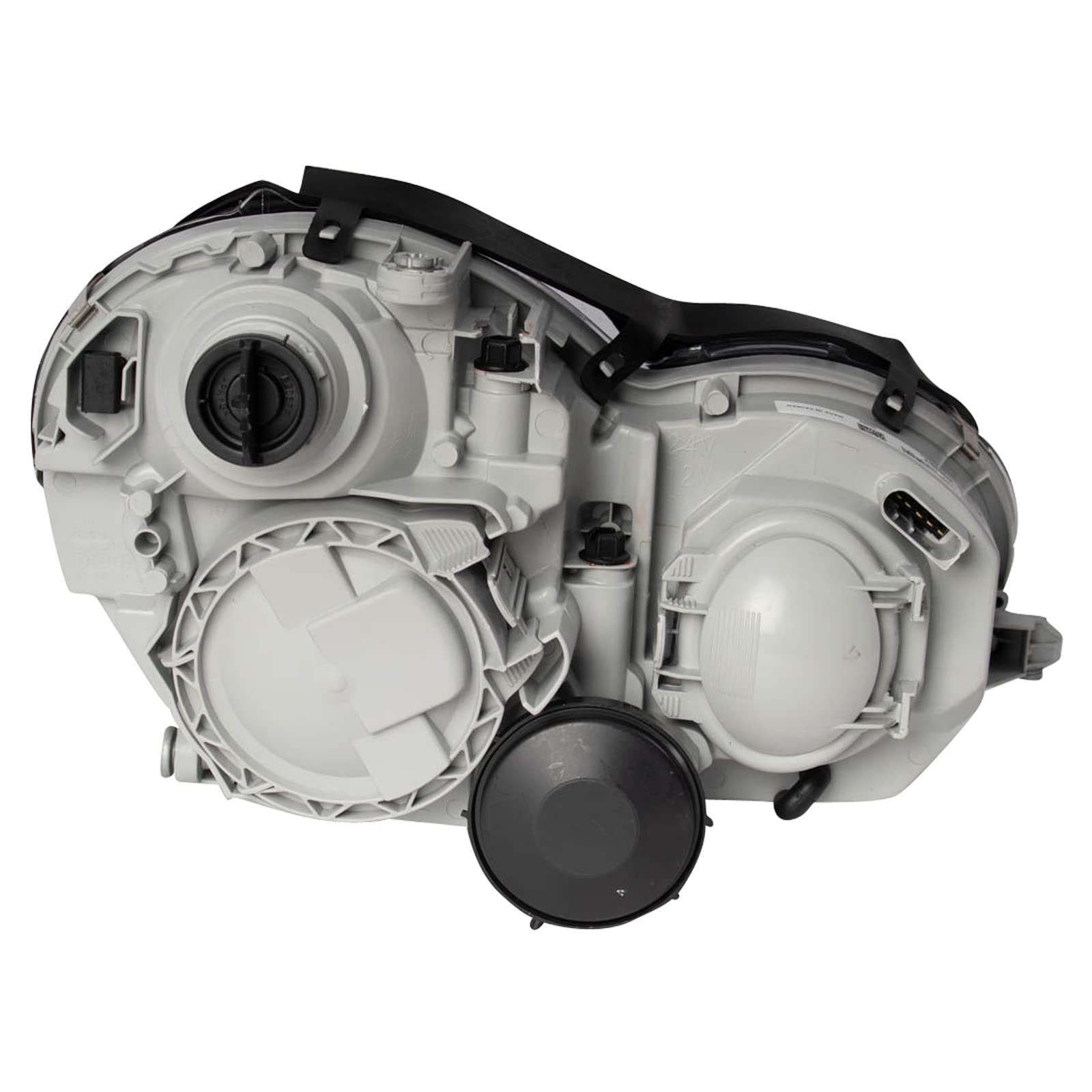 TRQ Headlight Assembly Set for 01-07 Mercedes Benz C240 C320 C230 - Chrome Housing, Halogen Only, Model HLA71002