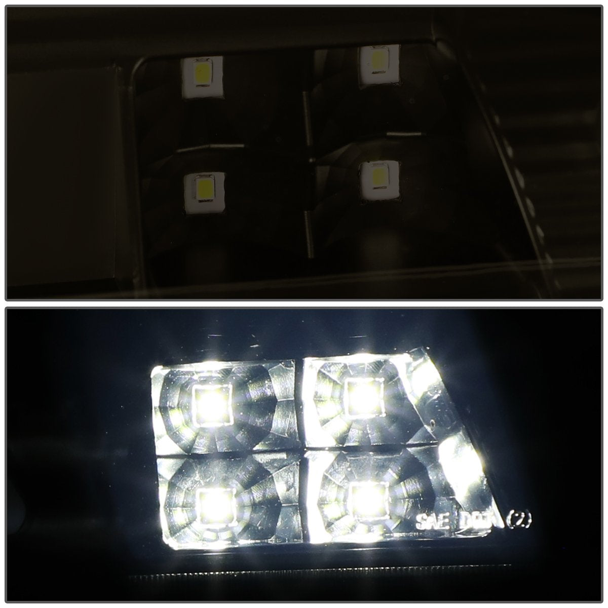 Dna Motoring 3Bl-Gmc15-3D-Led-Bk-Sm Black Housing 3D Led High Mount 3Rd Third Brake Light [Compatible With 14-18 Sierra 1500 2500-3500Hd / 14-18 Silverado 1500 2500-3500Hd]