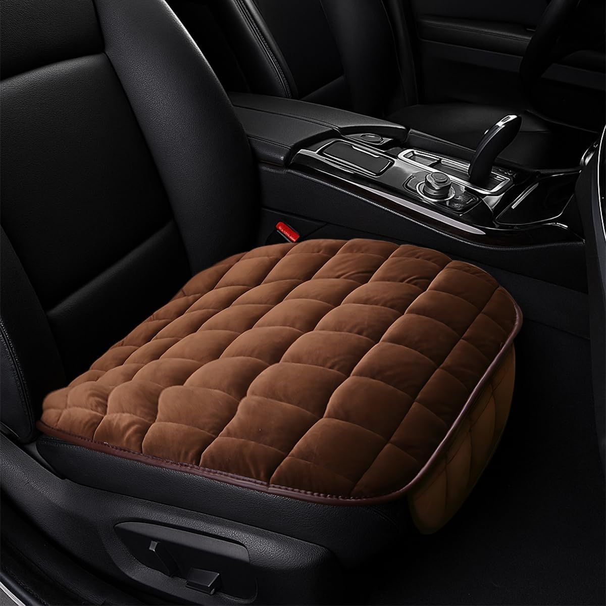 MANVI Car Seat Cover, Universal Front Seat Coves for Car Accessories with Storage Pockets, Padded Car Interior Covers for Automo