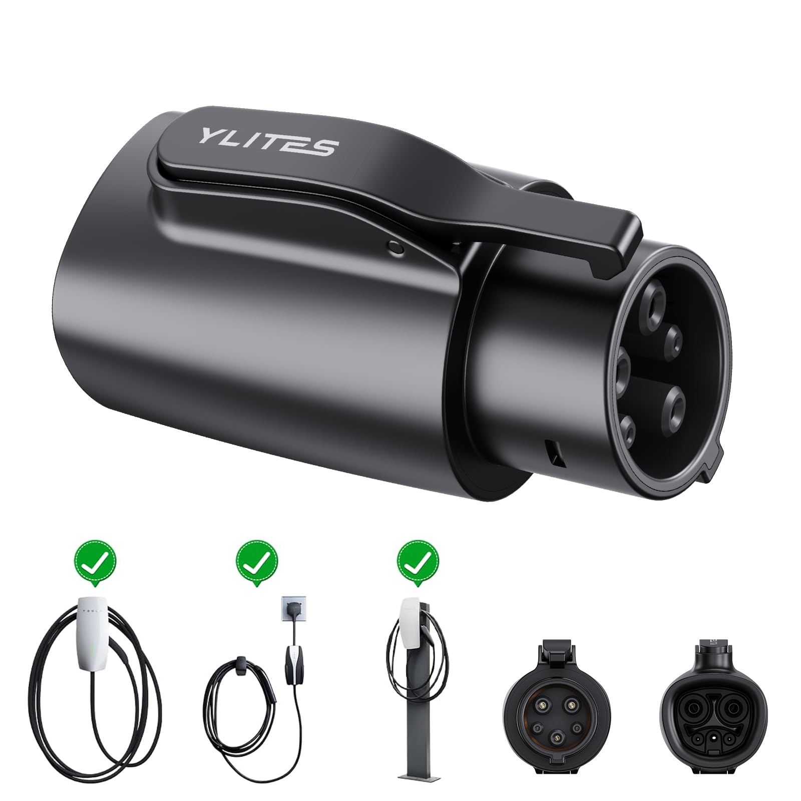 Tesla to J1772 Charging Adapter for J1772 EVs, Max Supports 80A 250V Fast NACS to J1772 Adapter, Heavy-Duty Durable Design, Secu
