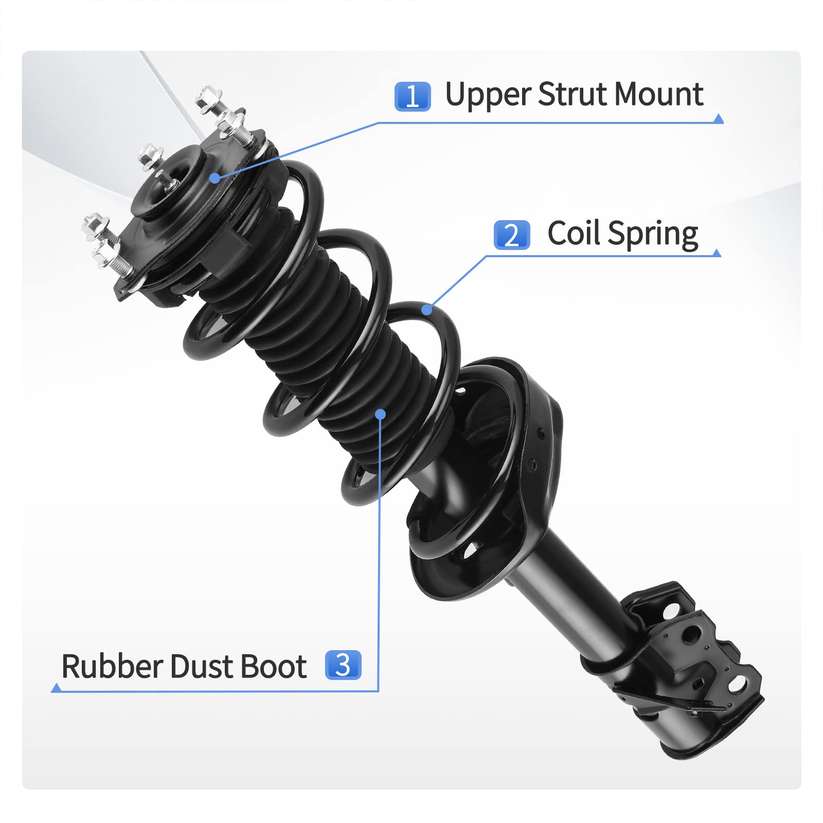 Yitamotor Front Strut Pair Complete Struts Compatible With 2007-2011 Cr-V