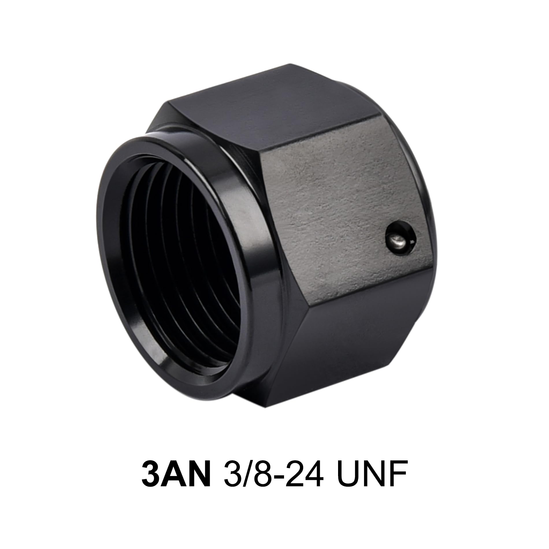 Evil Energy 3An Flare Cap Block Off Fitting Plug Black 2Pcs