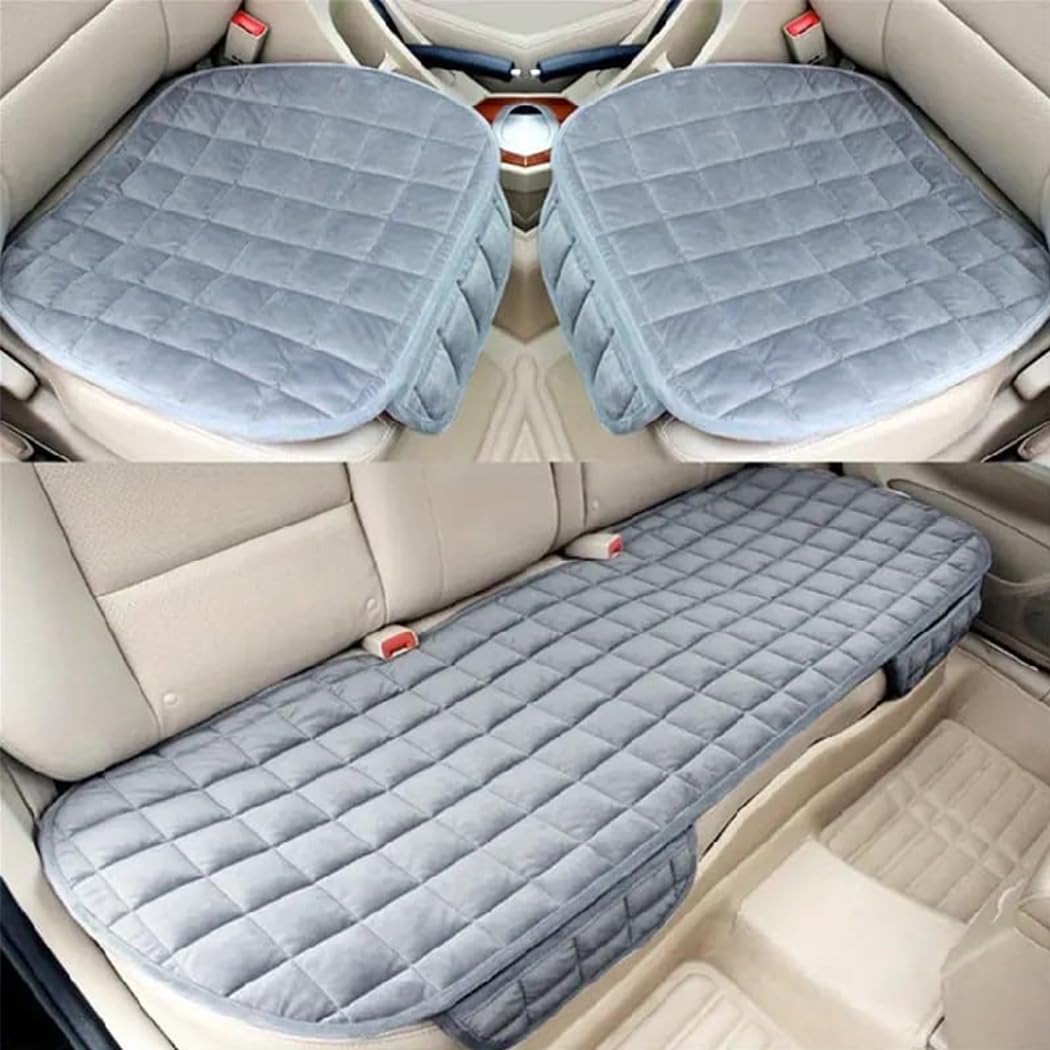 SteerGear UltraSoft Car Seat Cover with Pocket & NonSlip Grip  Breathable & Universal Fit Car Seat Protector Cover (3, Grey)