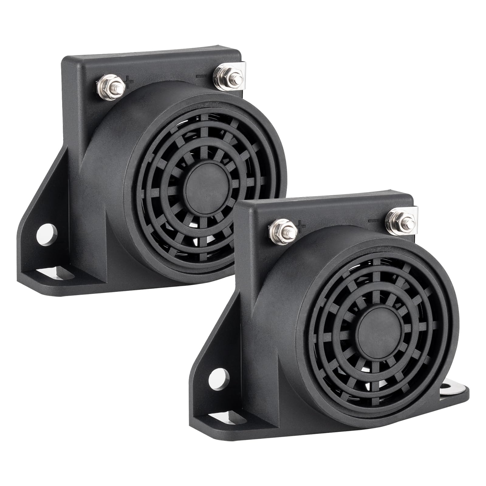 Car Back-Up Alarm, 107Db 12V-48V Dc Waterproof Industrial Heavy-Duty Backup Reverse Warning Alarm With Super Loud Beeper Tone For Truck Van Freight Car Lorry Heavy Vehicles Banhao