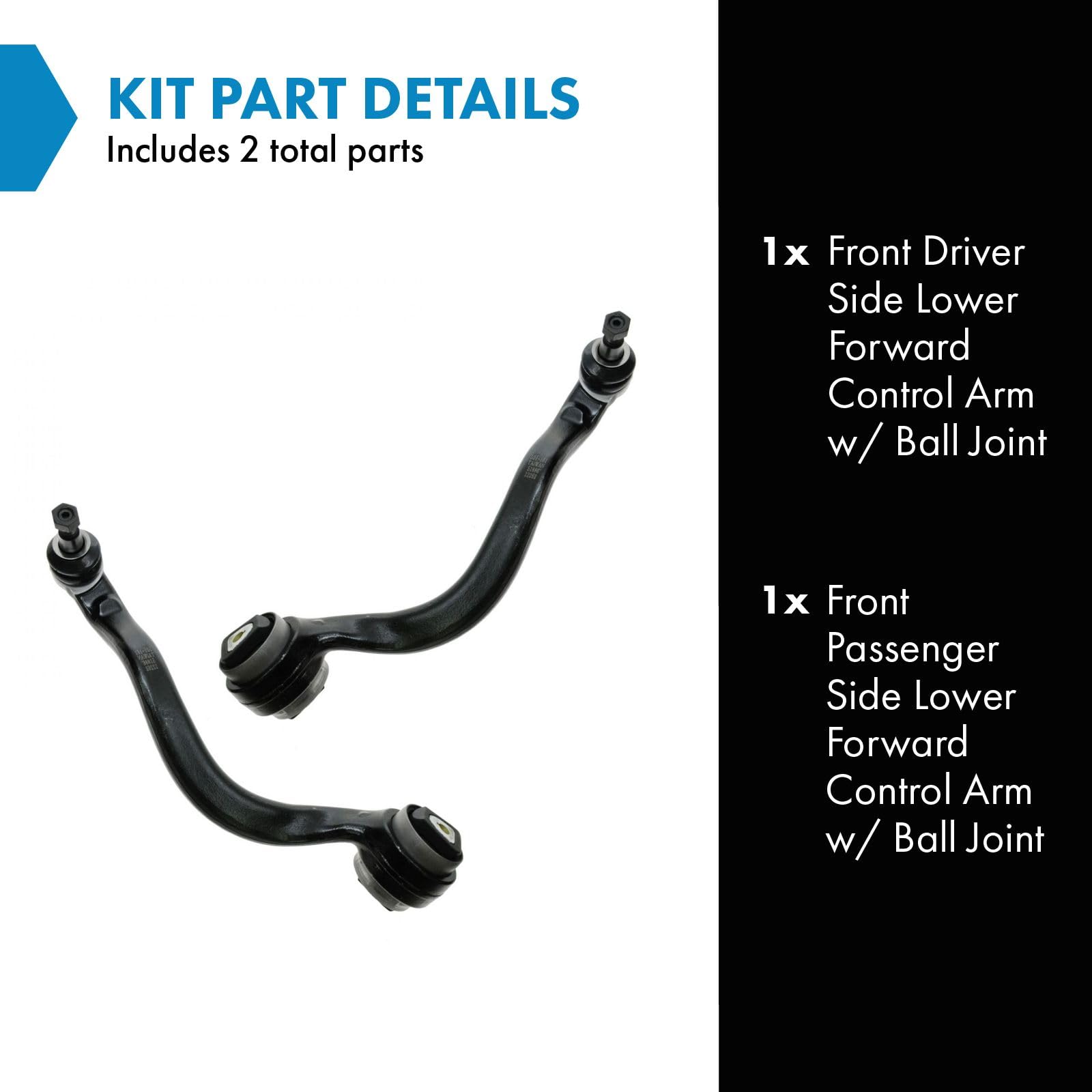 Trq Front Lower Control Arm With Ball Joint Set Compatible With 2007-2018 Bmw X5 2008-2019 X6