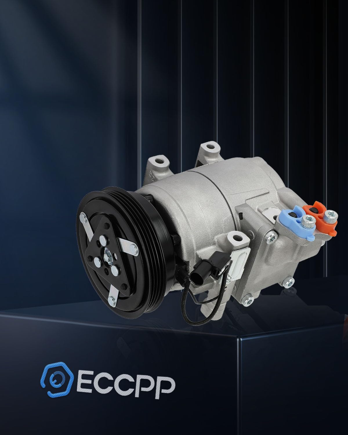 ECCPP A/C Compressor with Clutch 2001-2006 Fit for Hyundai Elantra 2.0L 2003-2008 Fit for Hyundai Tiburon 2.0L AC Compressor