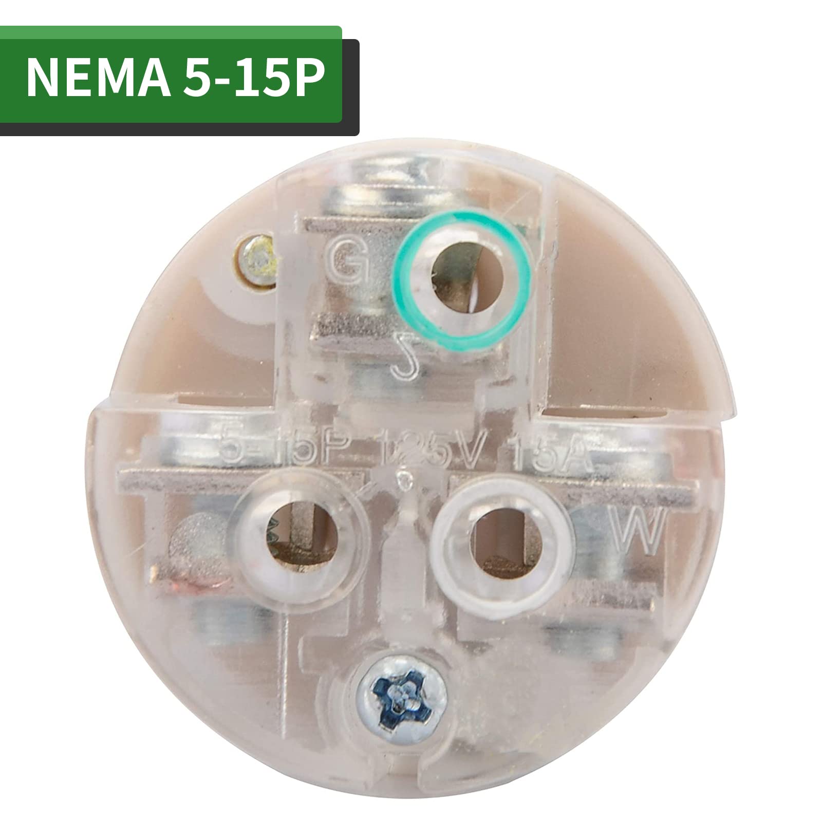 Rvguard Extension Cord Ends Male And Female Plug, 15 Amp 125 Volt Heavy Duty Replacement Plug & Connector Set, Straight Blade Pl