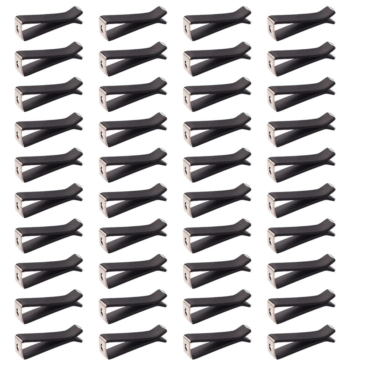 Dianrui 60 PCS Black Square Head Car Vent Clips,9mm Auto Air Conditioner Outlet Clips with 1 Storage Box, Air Freshener Vent Cli