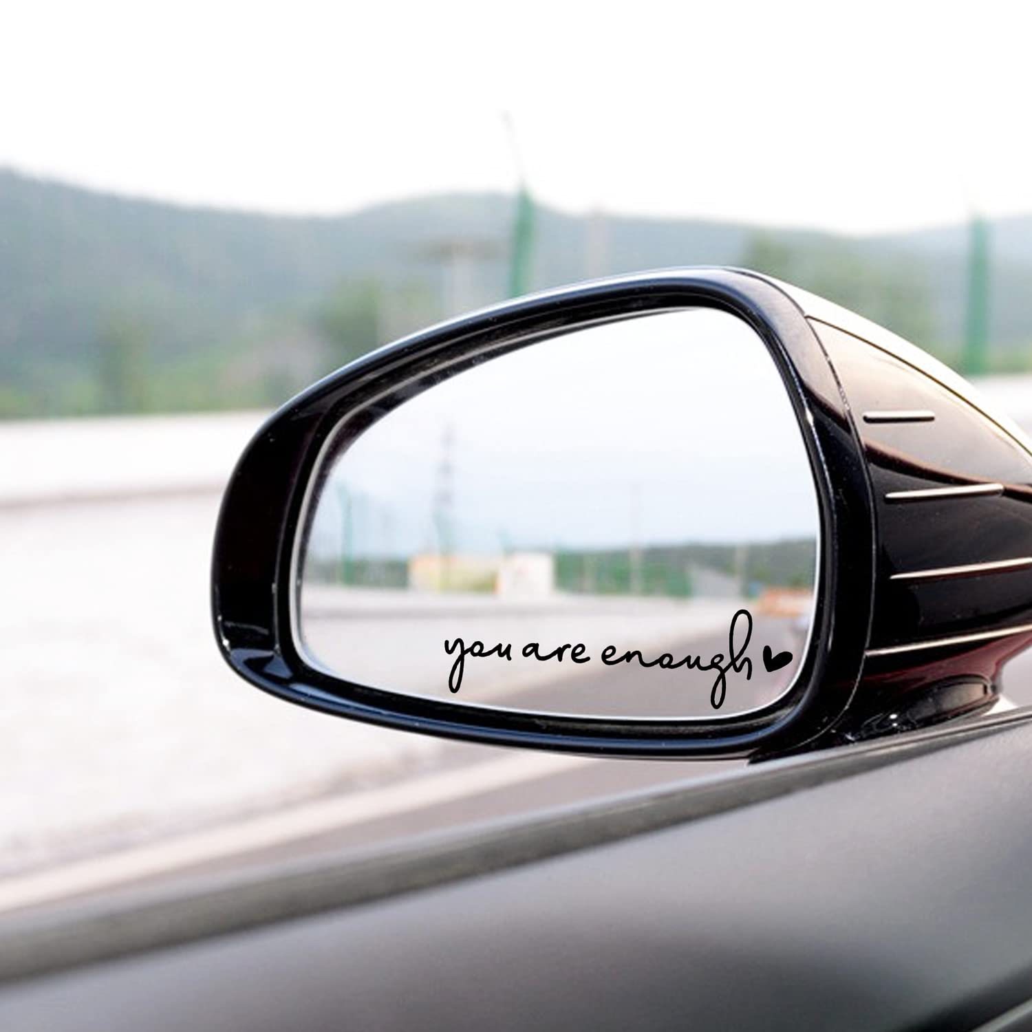 3 X You Are Enough Rearview Mirror Decal, Vanity Mirror Stickers, Rear View Mirror Sticker, Car Mirror Decal, Water Bottle Decal