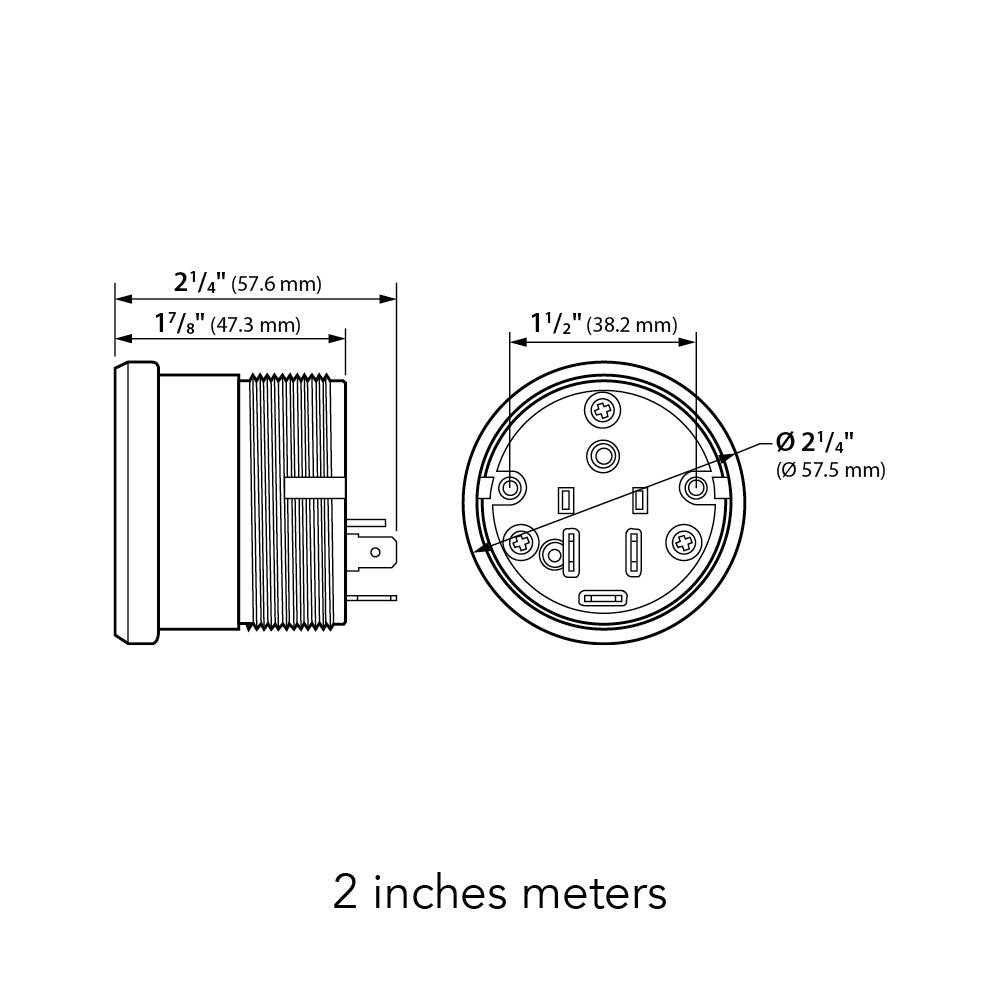 Koso Ba050907 Hd-02 Kit With Oil Temp (6 Pcs Kit - Black Bezel)