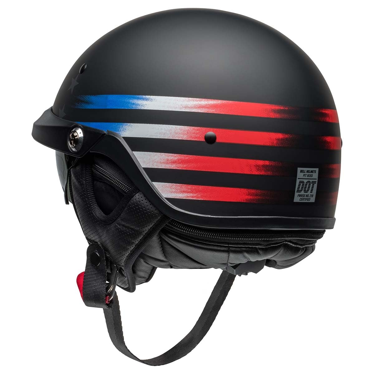 Bell Pit Boss Helmet (Matte Banner Black/Red - X-Small/Small)