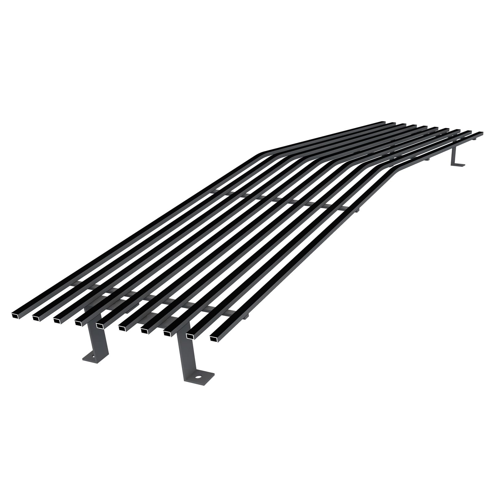 APS Compatible with Chevy S-10 Pickup Blazer GMC S-15 Pickup Jimmy 1982-1990 Single Head Beam Main Upper Stainless Steel Black 8x6 Horizontal Billet Front Grill Grille Insert C85004J