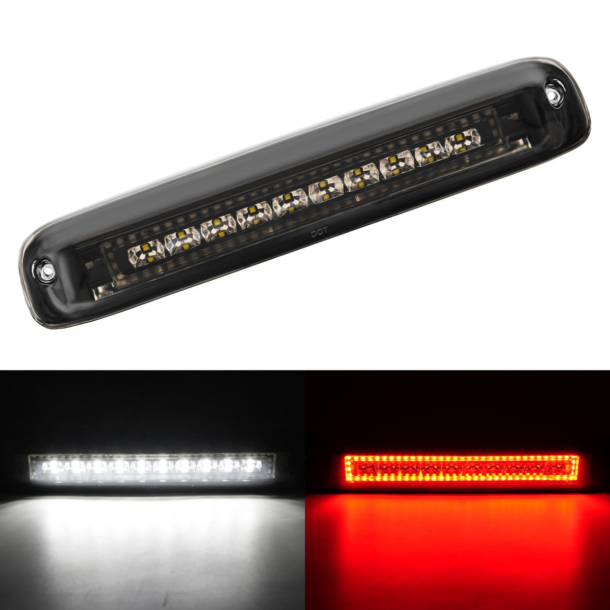 Bordan Third Brake Light Led Fit For 1999-2007 Chevy Silverado Gmc Sierra 1500 2500 3500 Hd Classic, Red Cargo Lamp Rear 3Rd Bra