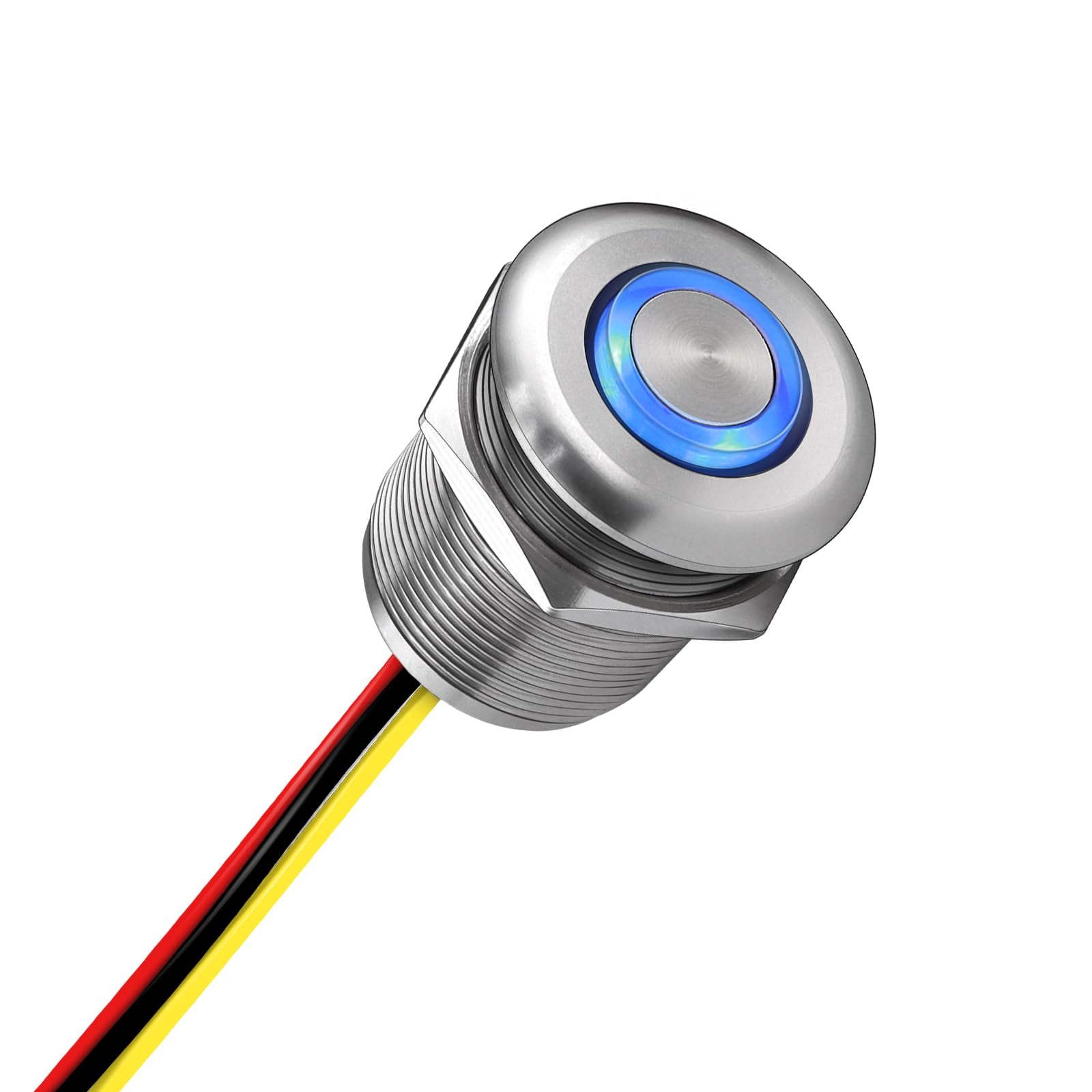 Acegoo 12 Volt Dimmer Switch High-Side Pwm Dimming Switch, 7/8 '' Mounting Hole W/Blue Backlight For Rv Boat Truck Camper Van Tr