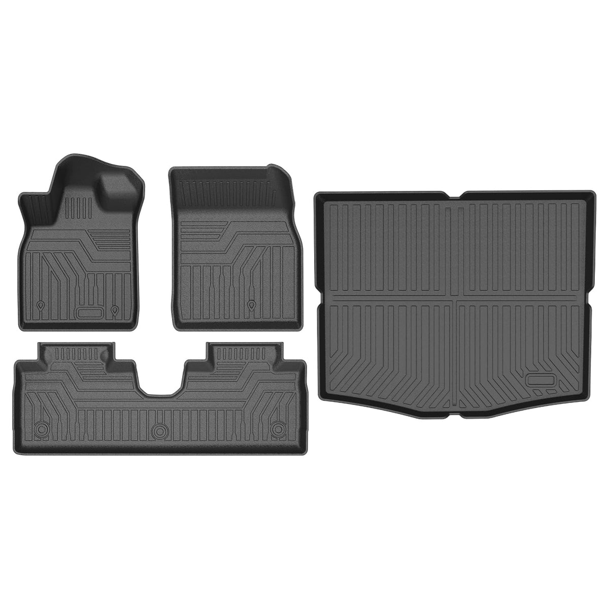 Mixsuper Floor Mats for 2021-2023 2024 2025 2026 Ford Mustang Mach-E All Weather Floor Liners and Trunk Liner Set Black (Not for