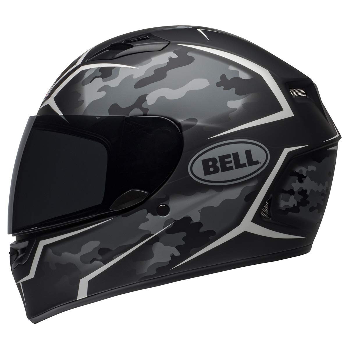 Bell Qualifier Full-Face Motorcycle Helmet (Stealth Camo Matte Black / White - X-Large)