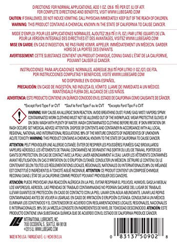 Lubegard 50902 Automatic Transmission Fluid Protectant, 32 Oz.