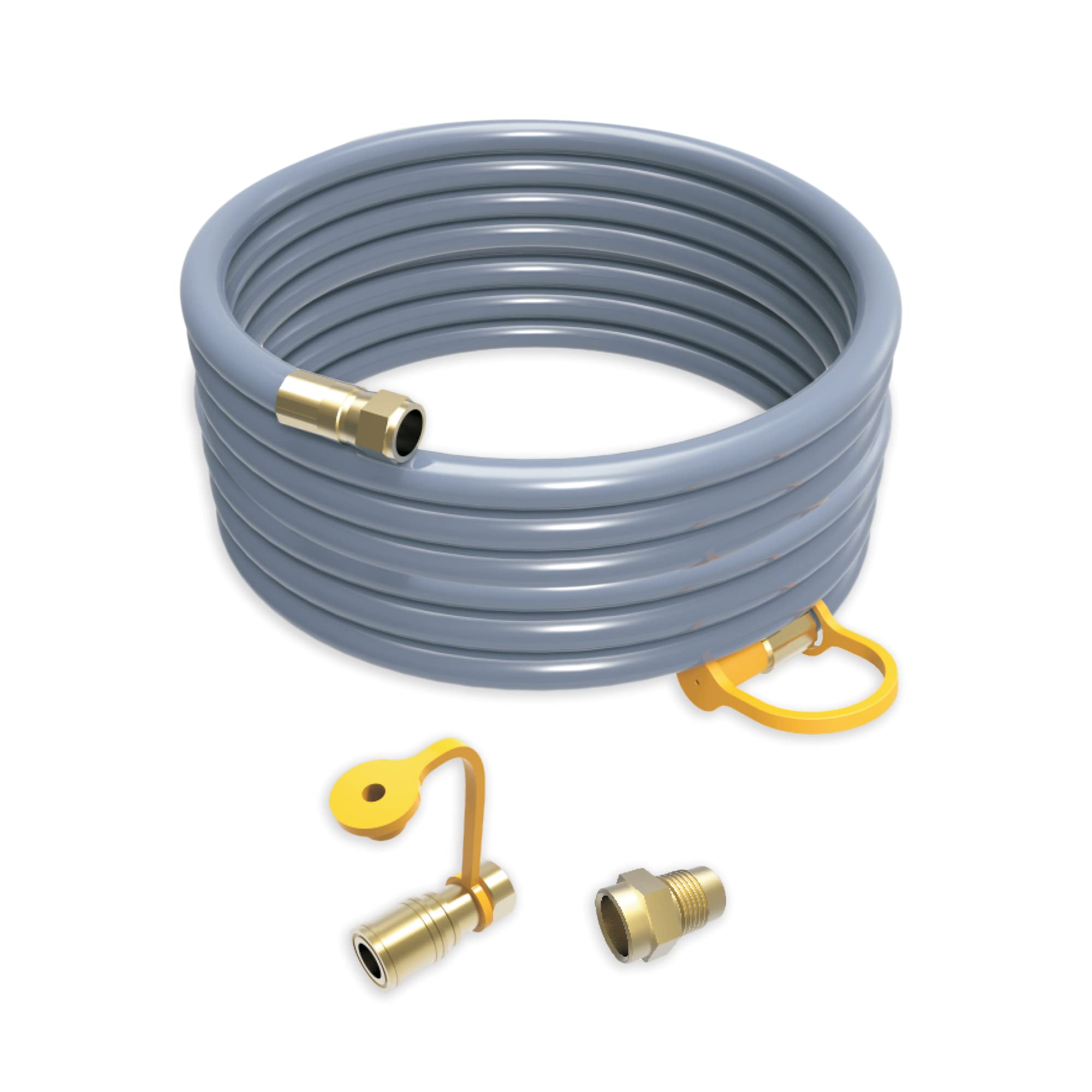 Firman 1815 Natural Gas 25 Extension Hose, 1/2 Quick Connect Hose Kit with Storage Strap - Weather-Proof NG Line for all Tri-Fu