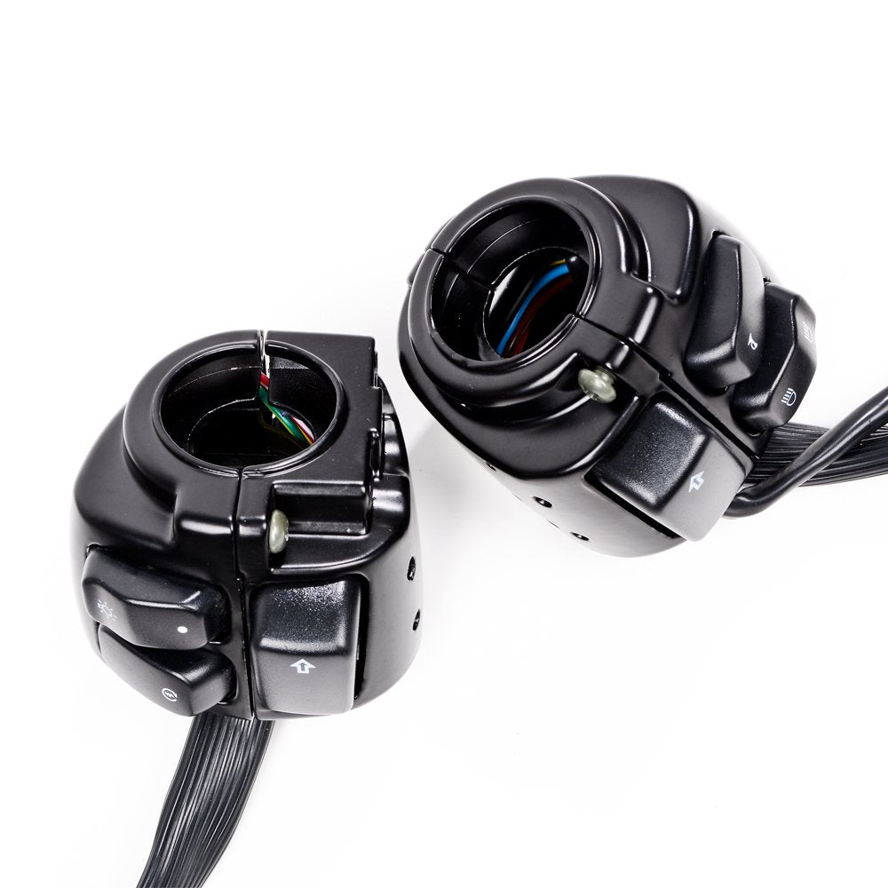 Astra Depot 1 Pair Motorcycle 1'' Handlebar Switches Control And Wiring Harness Compatible With Harley