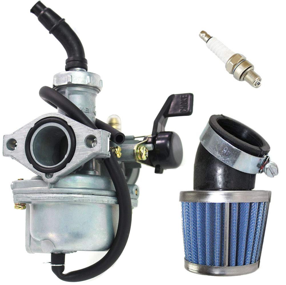 PZ22 Carburetor for 110cc 125cc Dirt Bikes Pit Bike Monkey Scooter ATV Quad Go Karts 22mm Carb with Air Filter Spark Plug by TOP