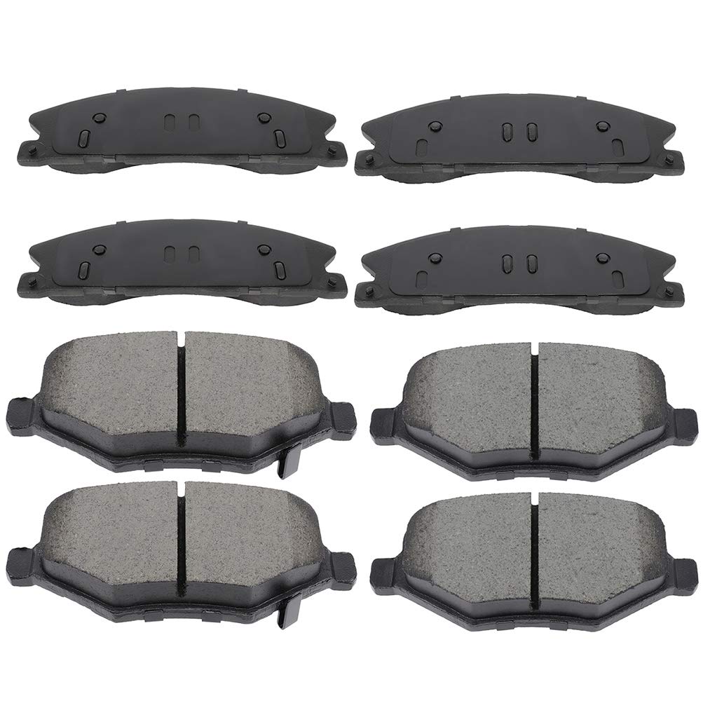 Cciyu D1611 D1612 Front & Rear Ceramic Brake Pads Set Fit For Ford Explorer,Flex,Police Interceptor Sedan,Police Interceptor Uti