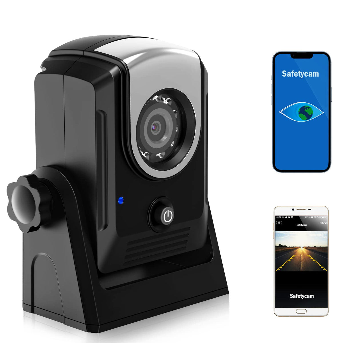 Mhcabsr Wireless Backup Reversing Camera, Wifi Dash Camera Work With Phone Ip68 Waterproof Ir Night Vision Wide Angle Magnetic R