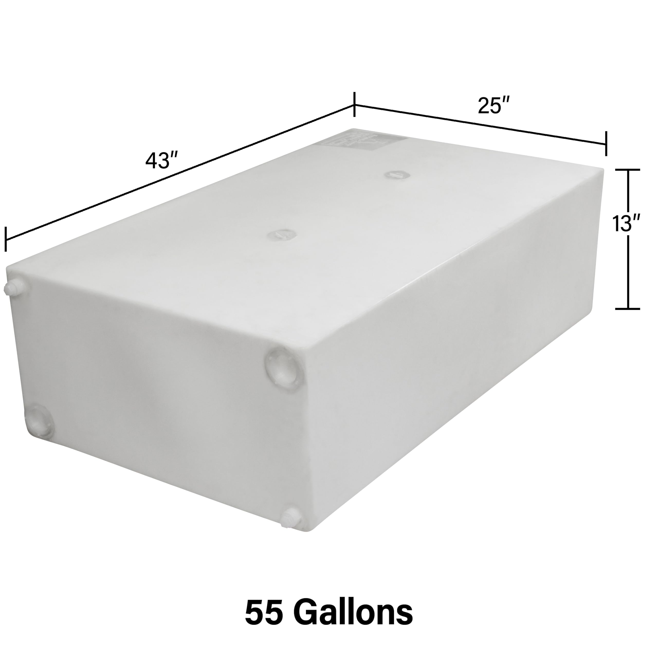 Ameri-Kart 57 Gallon RV Fresh Water Tank for Drinking and Potable Water, for Campers, Trailers, and RVs, WT-5553, 43-Inch x 25-I