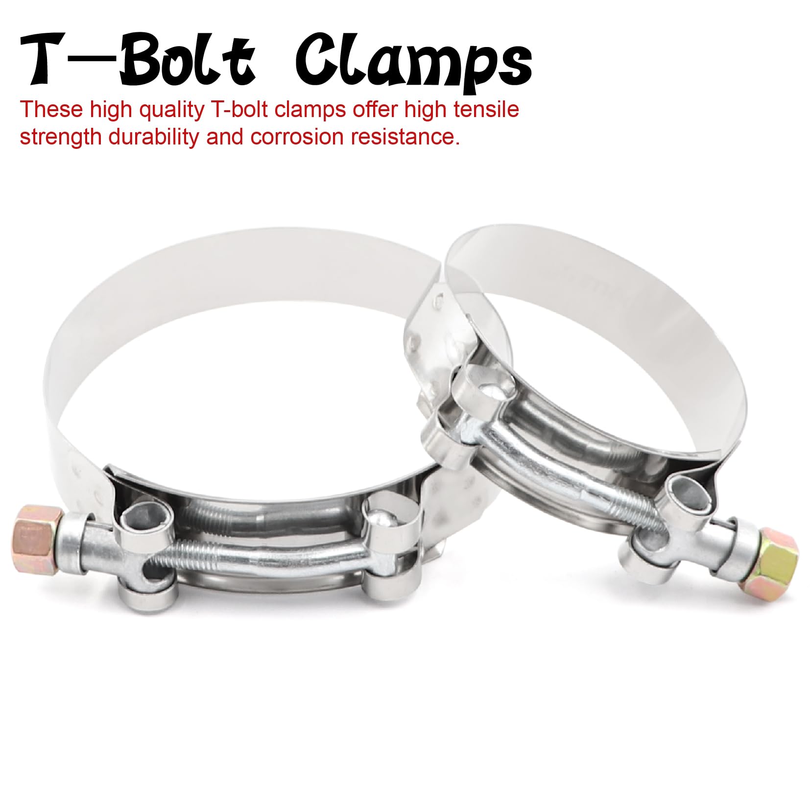 TuoLauthon ID 2 '' to 3 '' 90 Degree Elbow Coupler Reducer Silicone Hose with 2 T-Bolt Clamps for Turbo/Intercooler/Intake Pipin