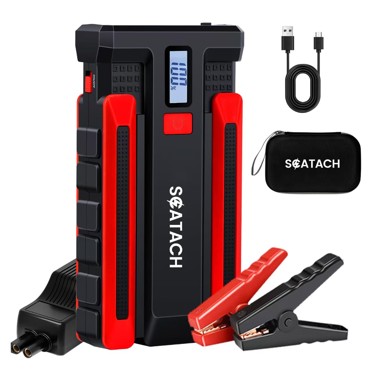 Scatach 4000A Car Battery Jump Starter, 12V Jump Starter Battery Pack (up to 10.0L Gasoline and 8.0L Diesel Engine), Portable Ju