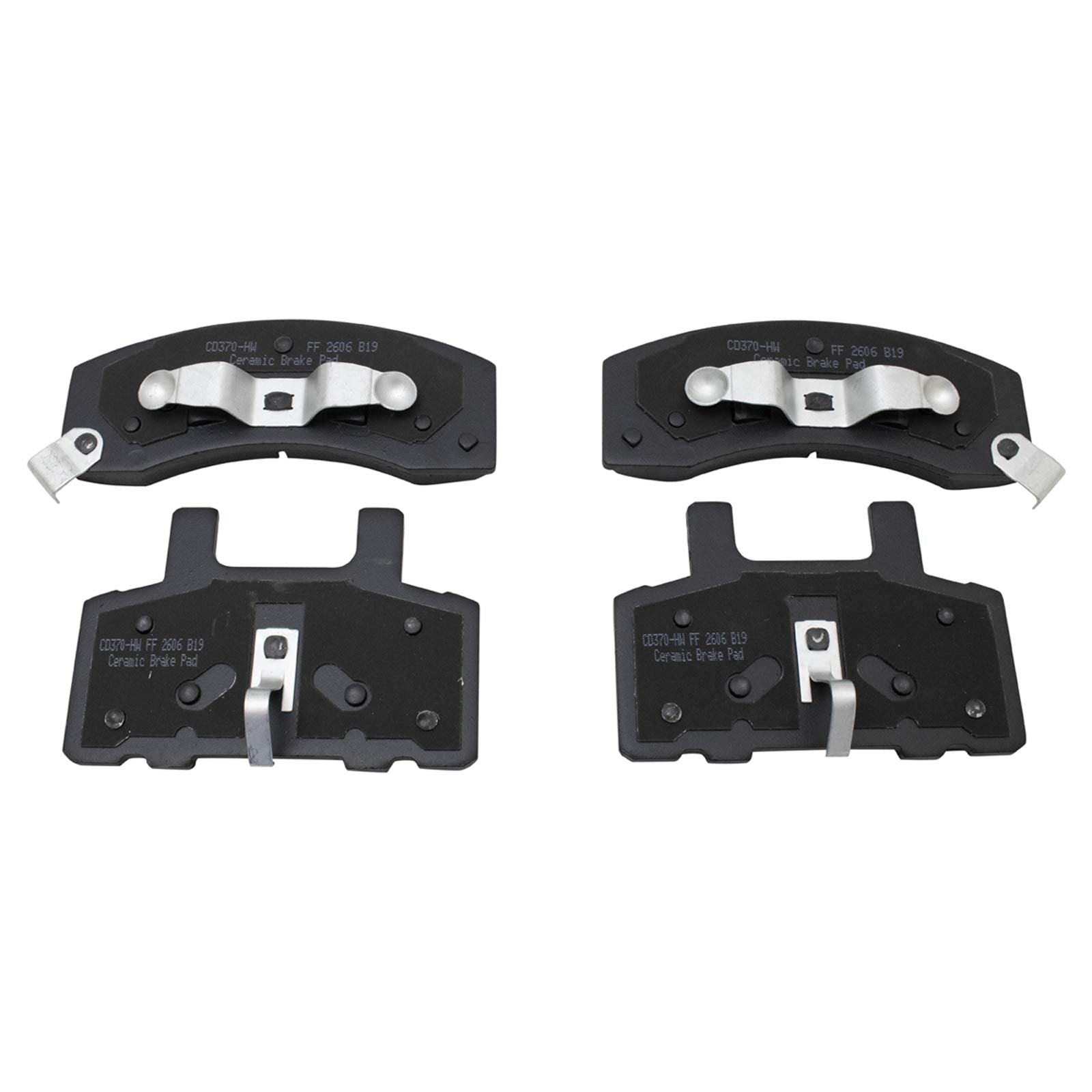 TRQ Front Ceramic Brake Pad Kit for Chevy Dodge GMC 2500 3500 Pickup Truck