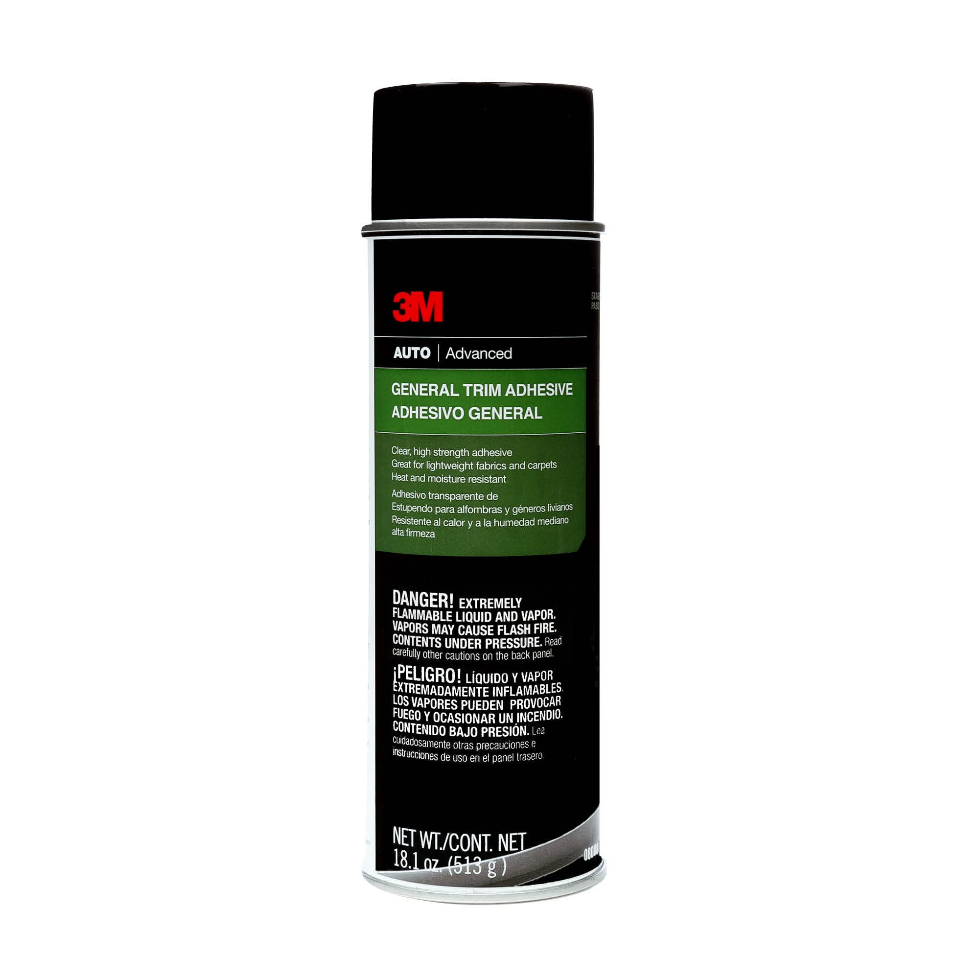3M General Trim Adhesive 08088, High Strength, Clear Drying, Aerosol, 18.1 oz