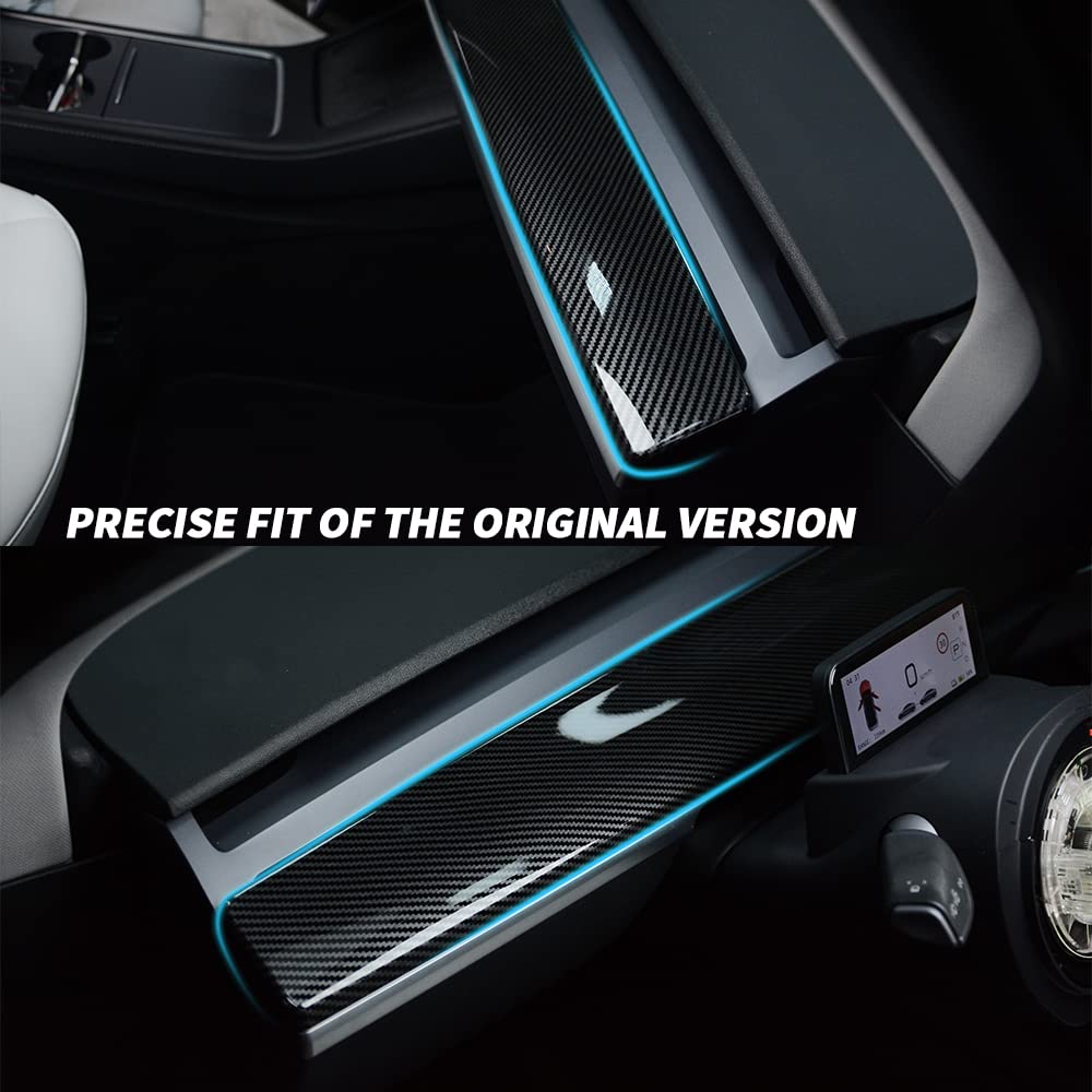 KKTR-CAR Dashboard Cover Wrap and Front Door Inner Armrest Panel Cover Trim Compatible with Tesla Model 3(2021-2023) and Model Y