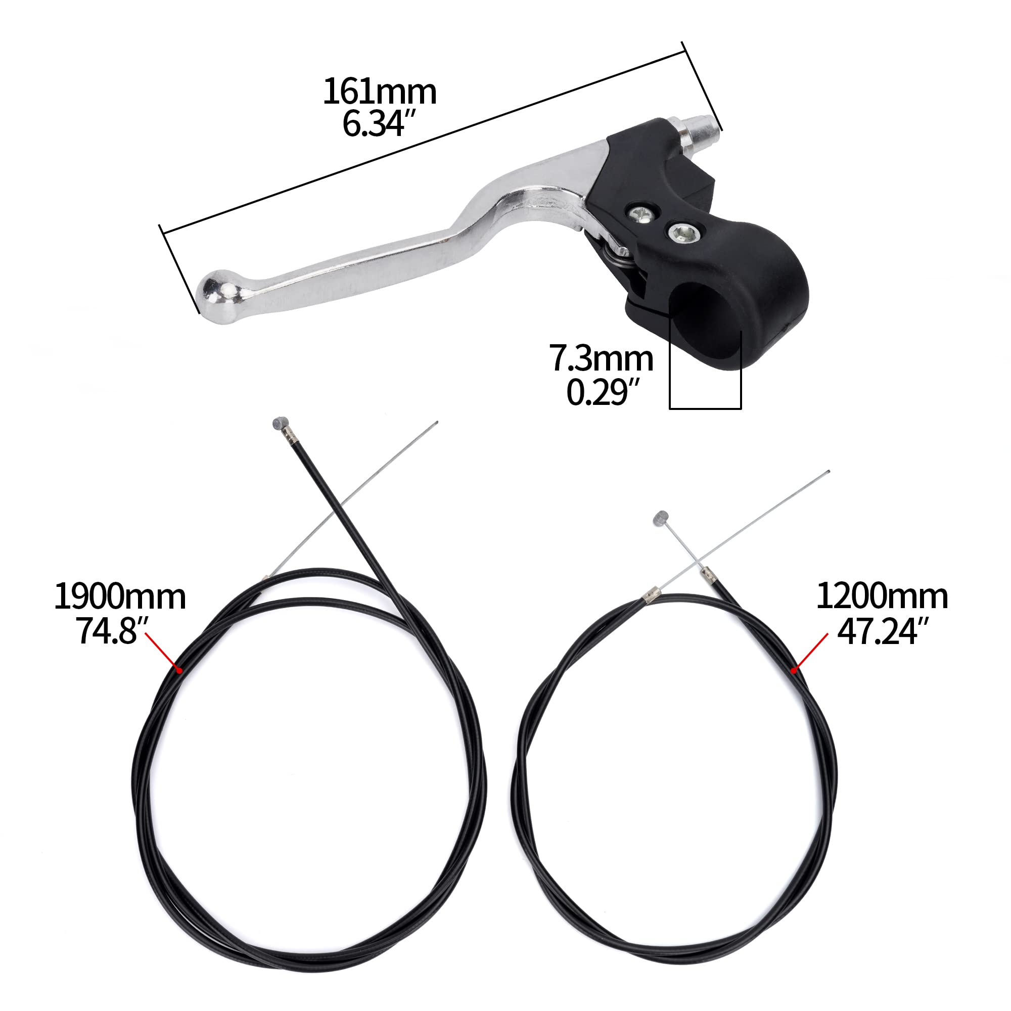 Weiyingsi 43Cc 49Cc Gas Scooter Front Rear Brake Cable With Lever Kit Stand Up Gasoline Scooter