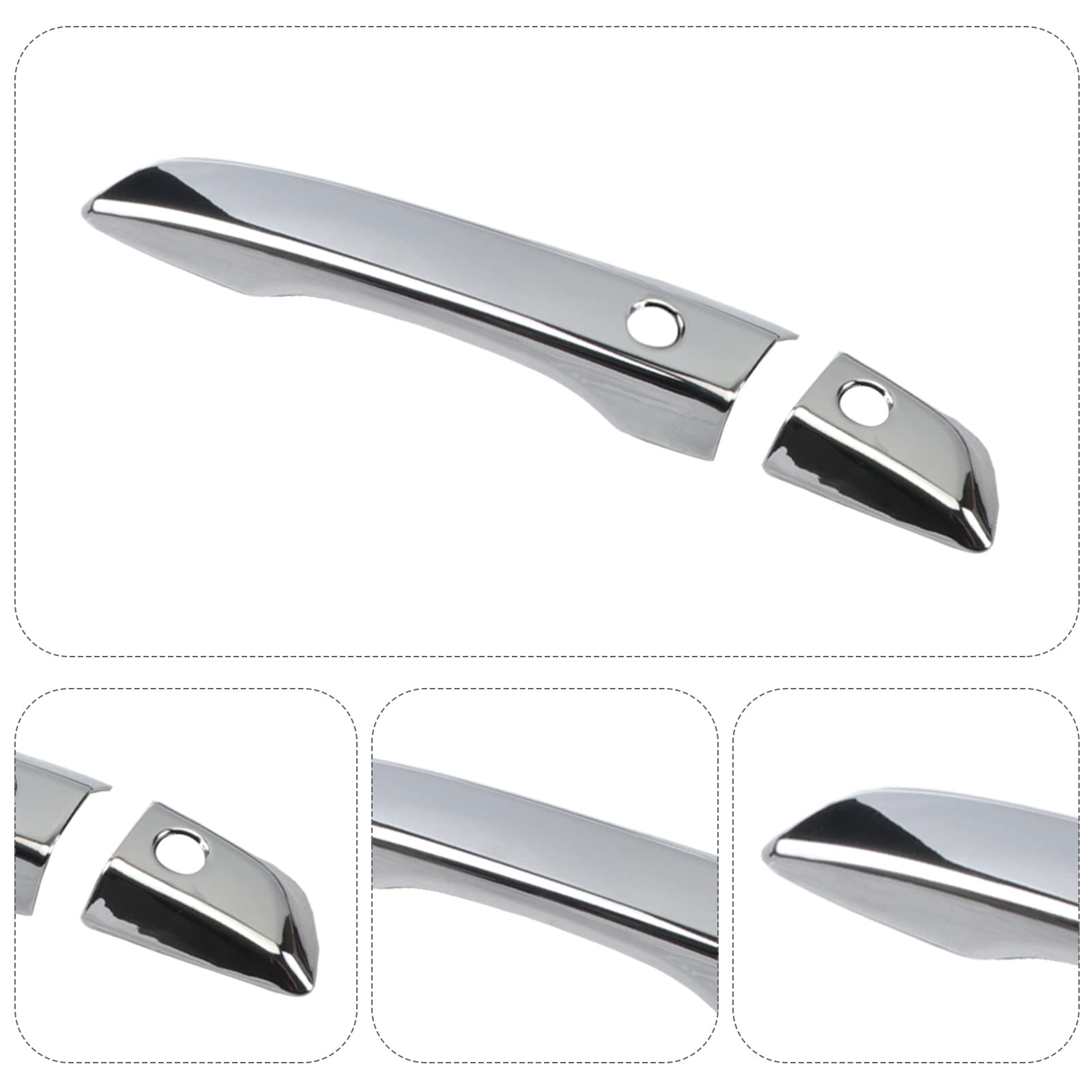 BENXUTO Chrome Door Handle Cover Trim Compatible with 10th Gen Honda Civic Sedan Hatchback Coupe Type R 2016 2017 2018 2019 2020